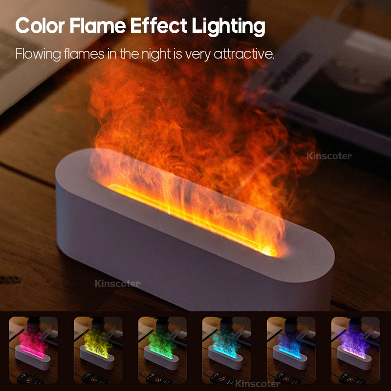 Diffuseur d'Arômes Flamme LED – Humidificateur Ambiance