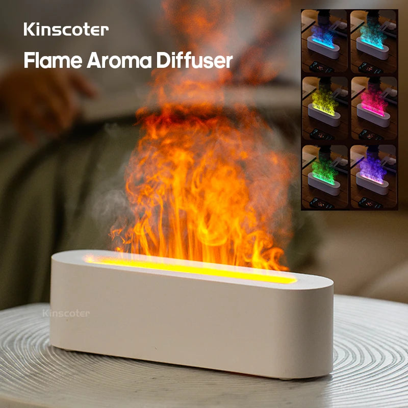 Diffuseur d'Arômes Flamme LED – Humidificateur Ambiance