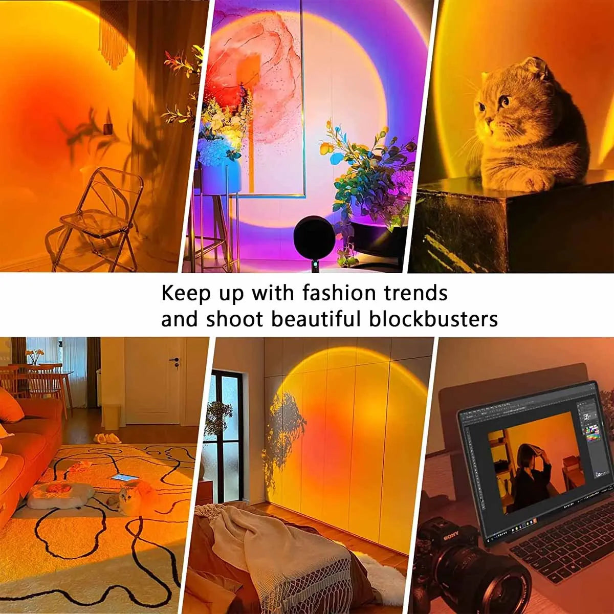 Lampe Projecteur Coucher de Soleil – 16 Couleurs