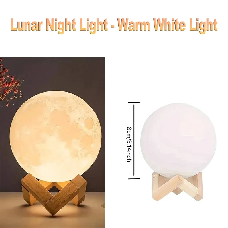 Lampe Lune LED 3D – Ambiance Cosy & Apaisante