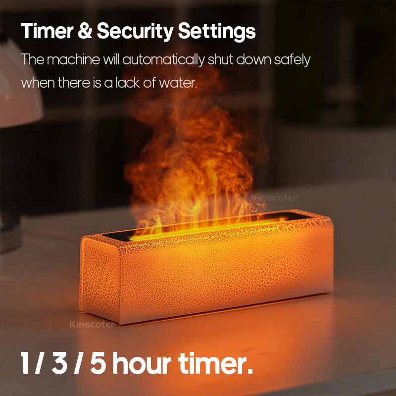 Diffuseur d'Arômes Flamme LED – Humidificateur Ambiance