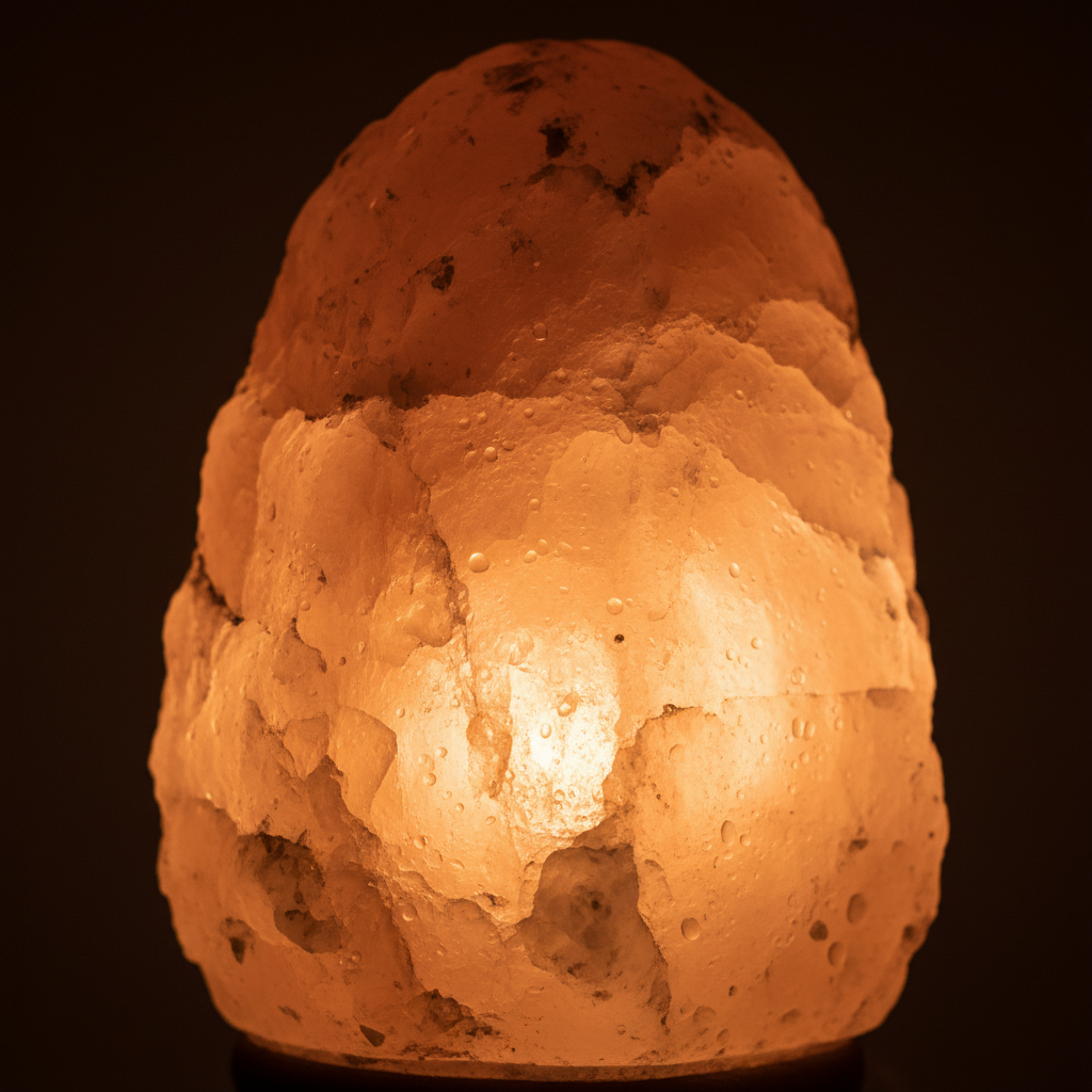 Lampe Sel de l'Himalaya gros plan texture naturelle